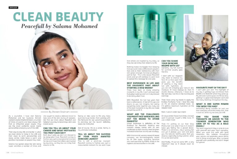 Clean Beauty: Peacefull by Salama Mohamed