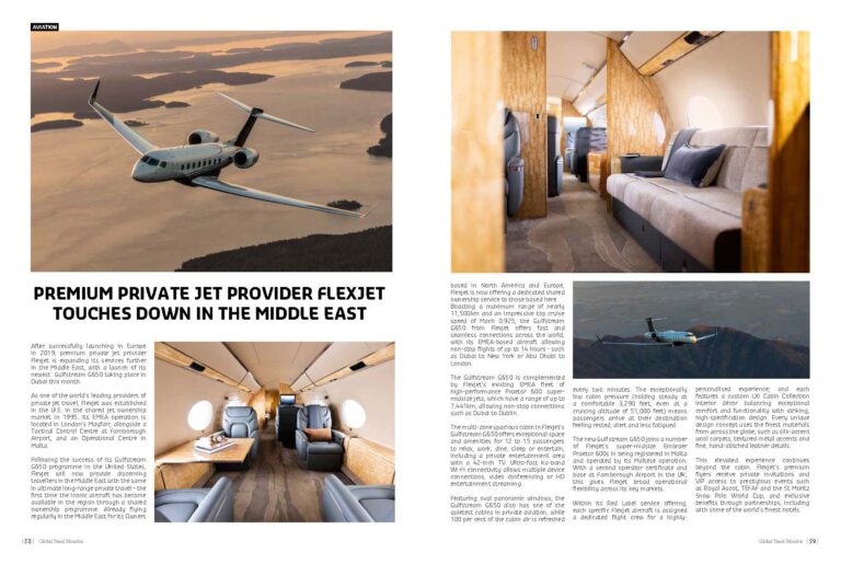 Premium private jet provider Flexjet touches down in the Middle East