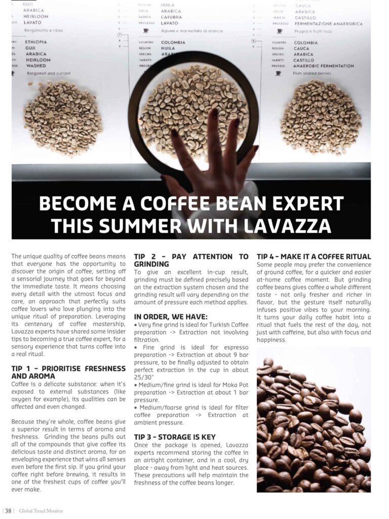 Become a coffee bean expert this summer with Lavazza