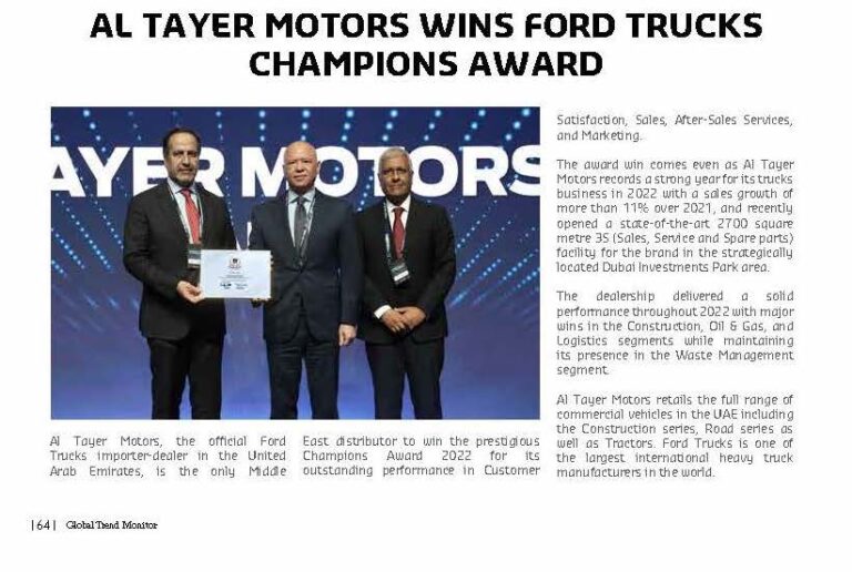 Al Tayer Motors Wins Ford Trucks Champions Award