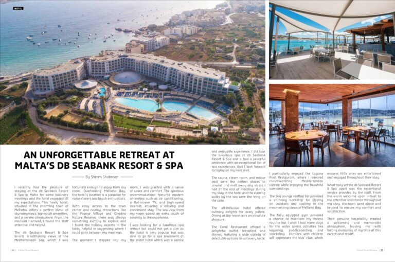 An Unforgettable Retreat at Malta’s db Seabank Resort & Spa