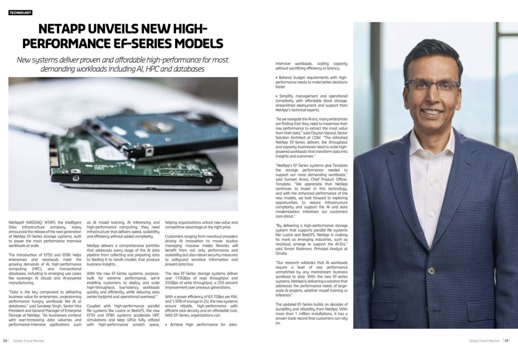NetApp Unveils New High-Performance EF-Series Models - Global Trend Monitor